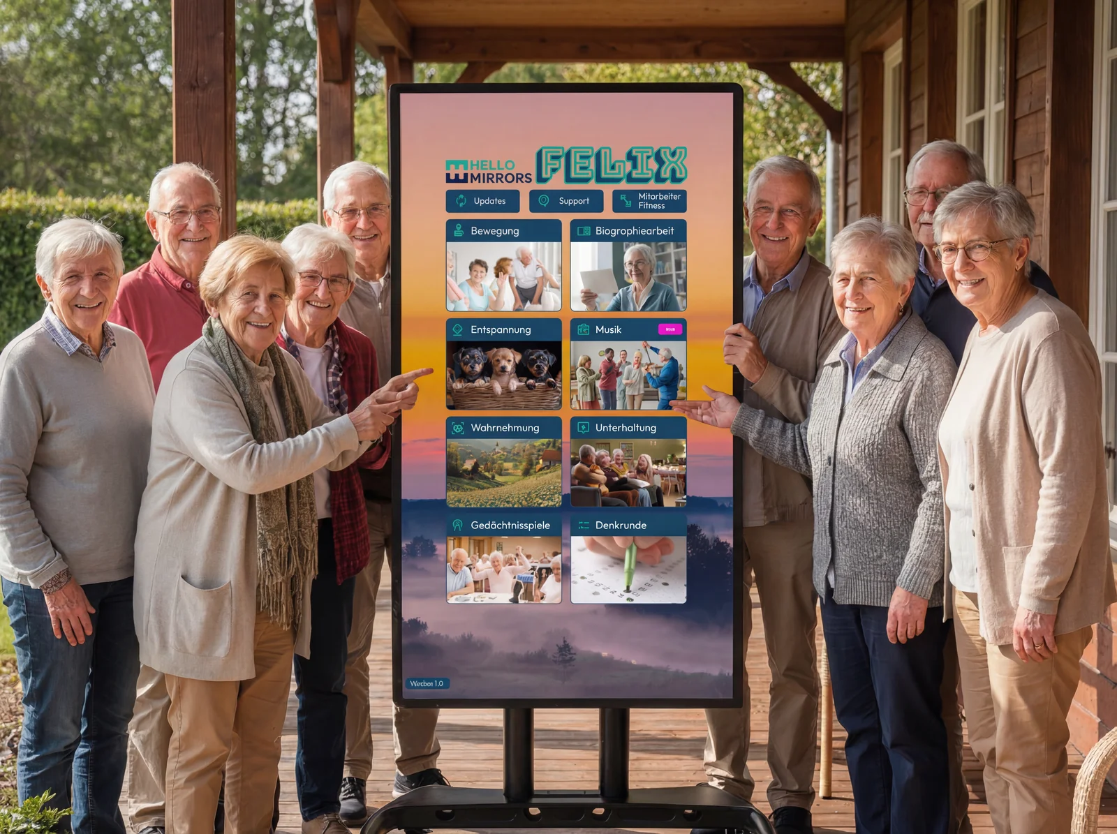 Felix Gesundheitsdisplay im Einsatz in einer Pflegeeinrichtung